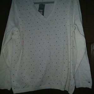 Tommy Hilfiger v neck sweater 100% cotton